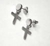 Dangling Cross Stud Stainless Steel Earring
