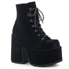 Camel-203 5" Chunky Heel Black Velvet