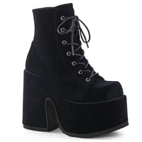 Camel-203 5" Chunky Heel Black Velvet