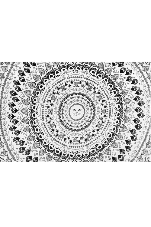 Cat Mandala Black/White