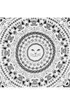 Cat Mandala Black/White