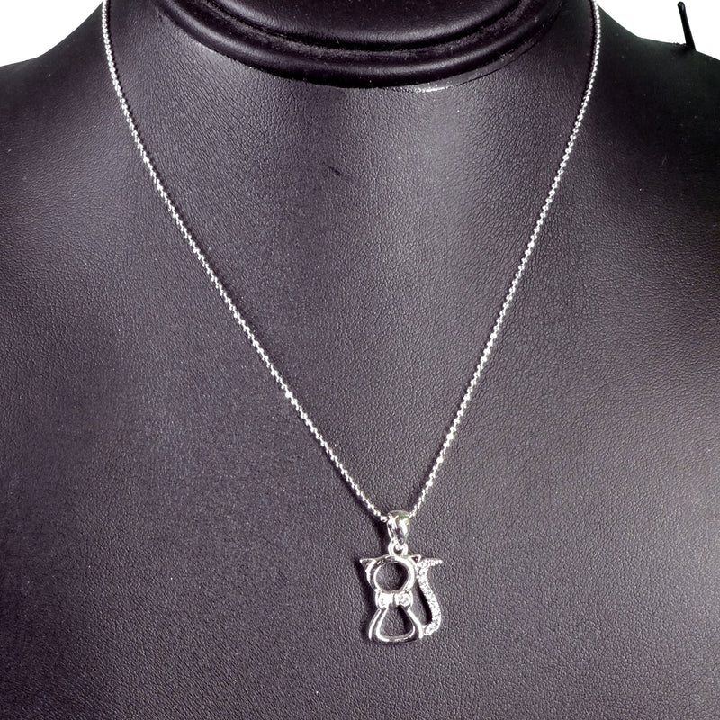 Cat Cut Out Bling Necklace