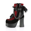 Charade-110 Red Velvet Ankle Boot