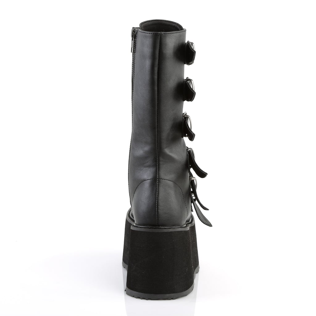 Demonia Damned 225 Boots Damned-225 Black Vegan Leather Platform