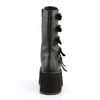 Damned-225 Black Vegan Leather Platform Boot