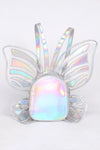 Shiny Butterfly Silver Backpack