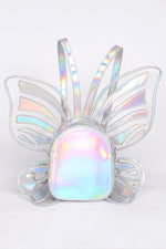 Shiny Butterfly Silver Backpack