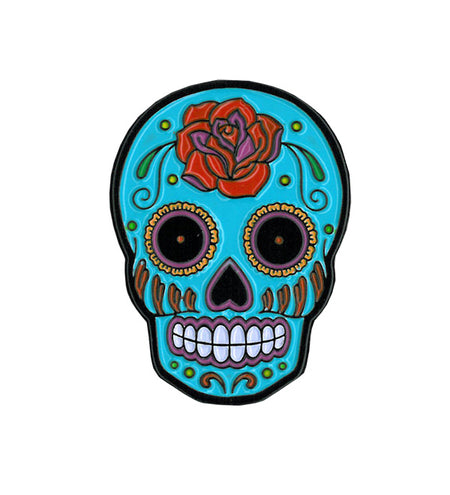 Rose Sugar Skull Enamel Pin