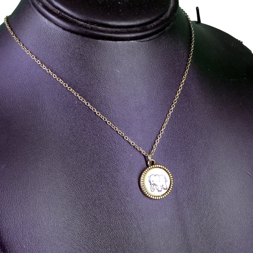 Elephant Round Necklace