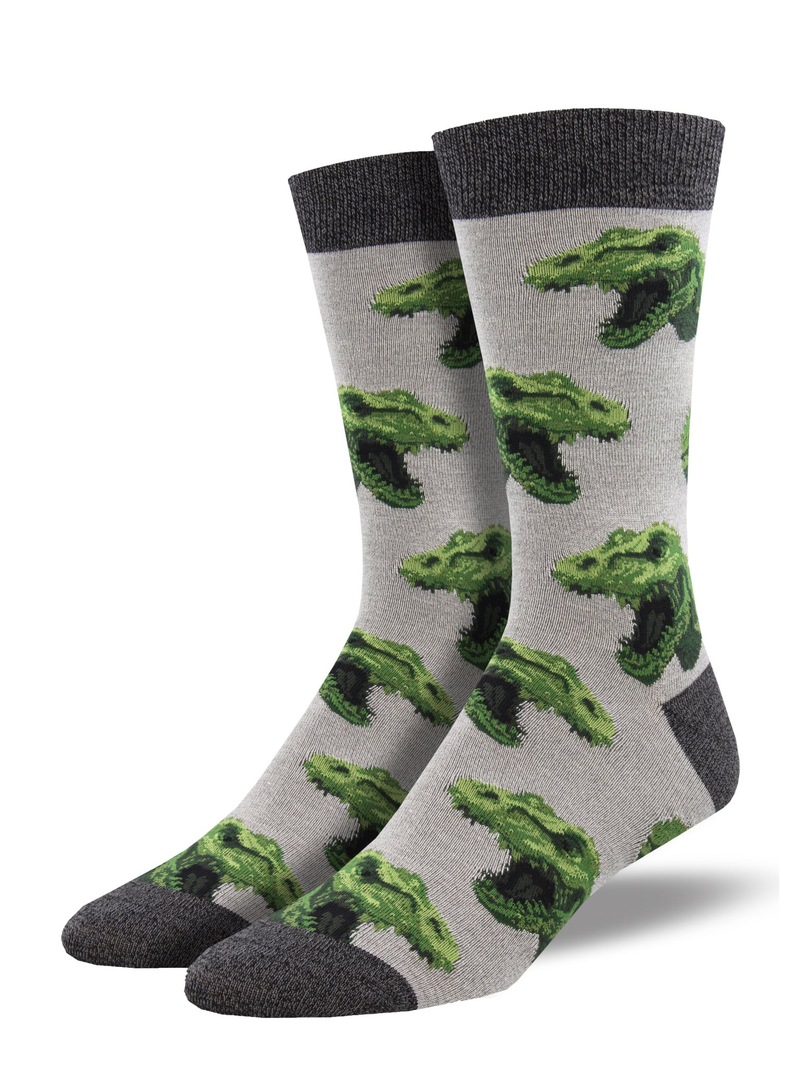 Rex Your Muscles Gray Heather Men's Socks