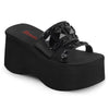 Funn-18 Platform Sandal Blk Stud