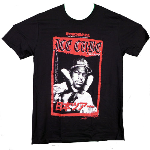 Ice Cube Kanji Peace Sign Two Sided T-Shirt
