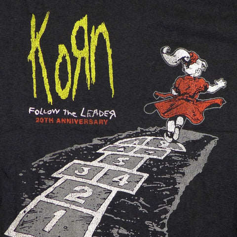 T-shirt Vintage Korn Nu Metal - Époque Follow The Leader - Taille XL Noir - Années 90