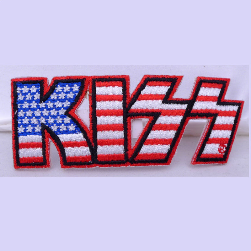 Kiss American Flag Logo Patch