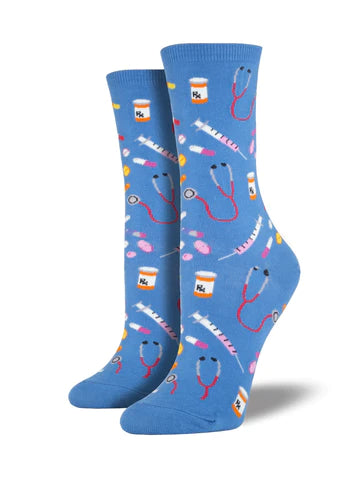 Meds Cornflower Women's Socks - Blue