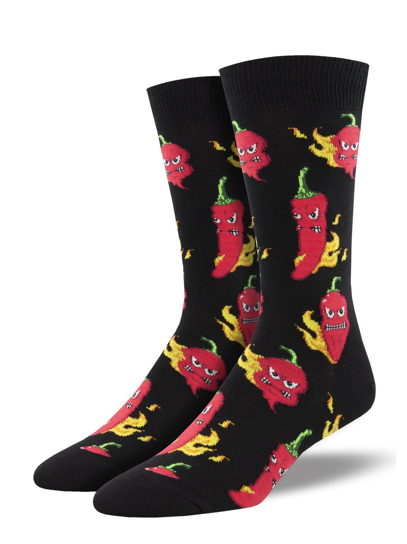 Hot Stuff Black Men's Socks