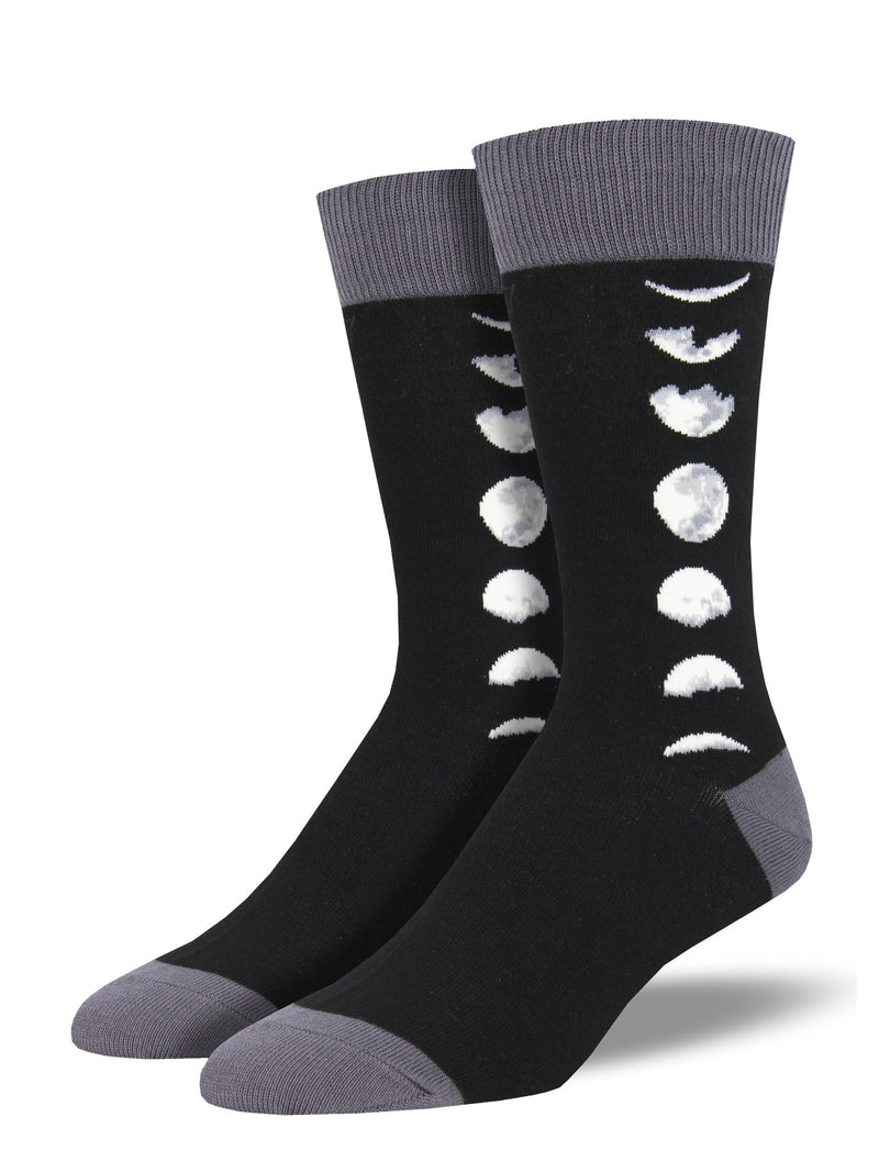 Just A Phase Black Men's Socks