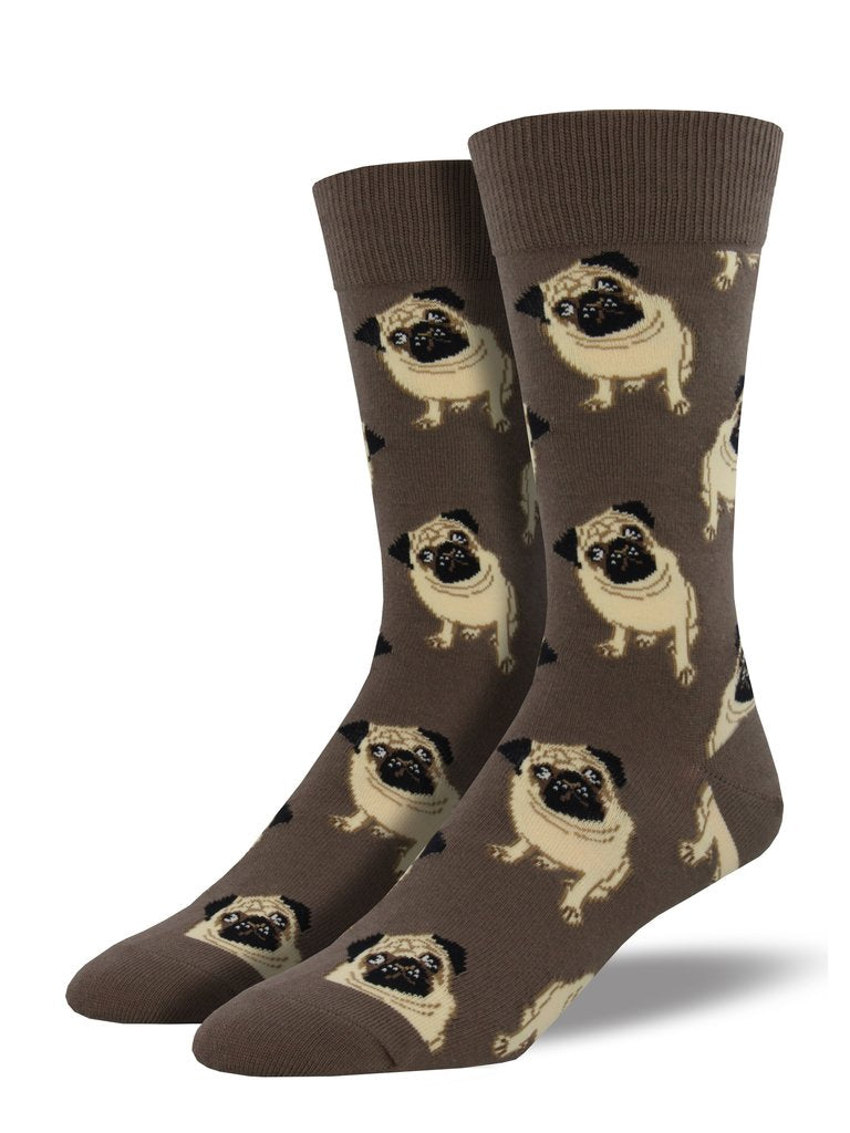 Pugs Brown Men's Socks