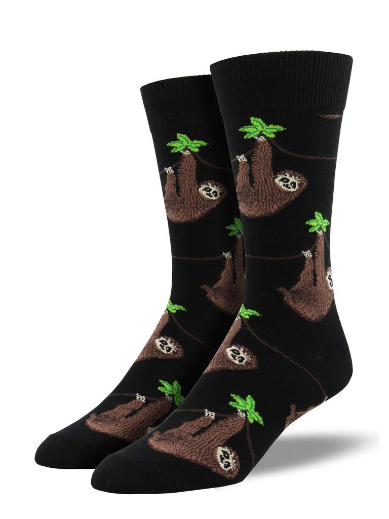 Sloth Black Men's Socks