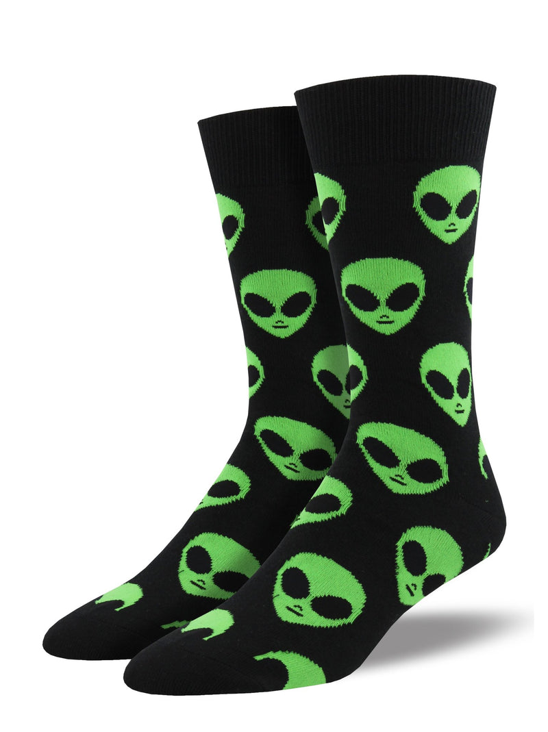 We Come In Peace Black Men's Socks