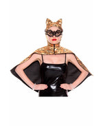 Glitter Tiger Pattern Bat Cosplay Cape and Mask