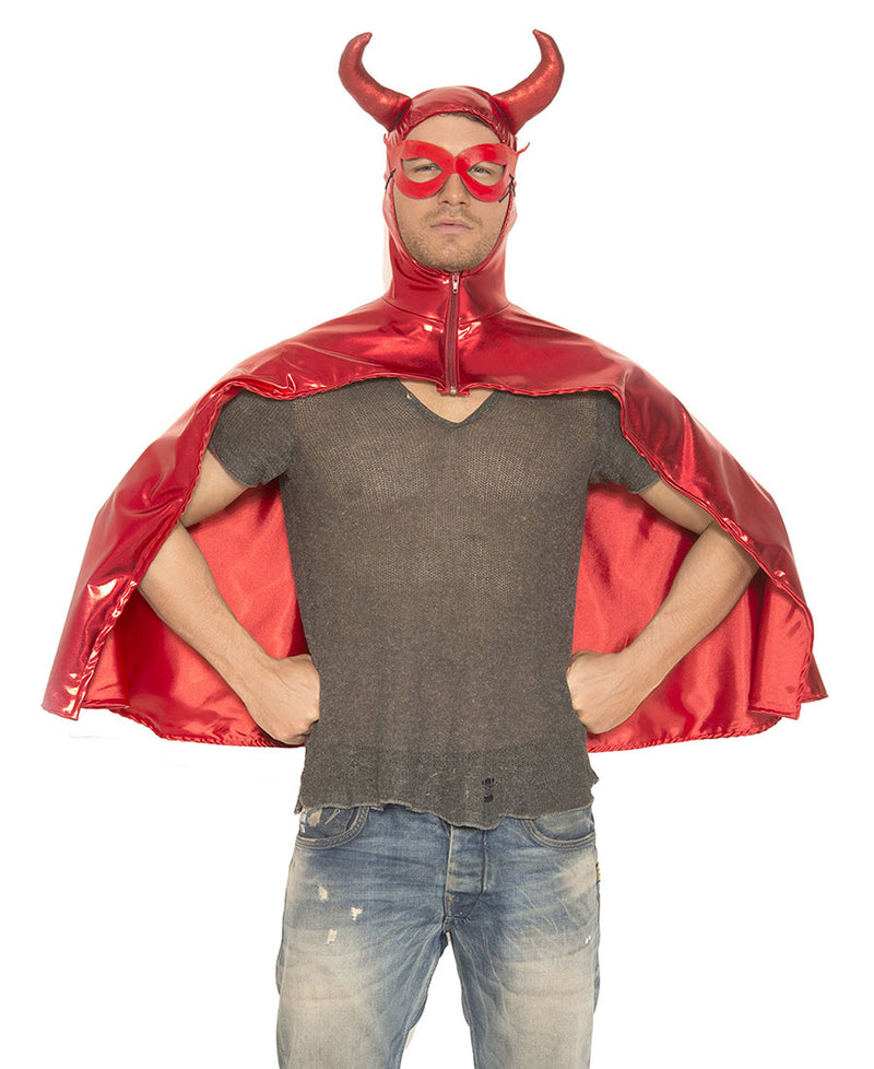 Men's Devil Cosplay Cape and Mask