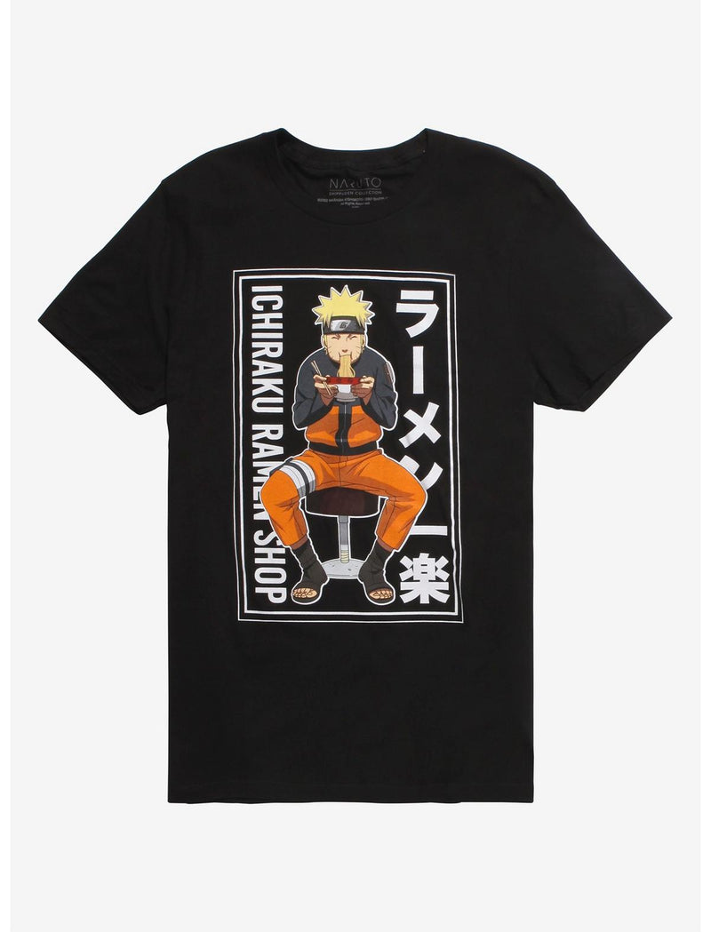 Naruto Sitting and Eating Ramen T-Shirt