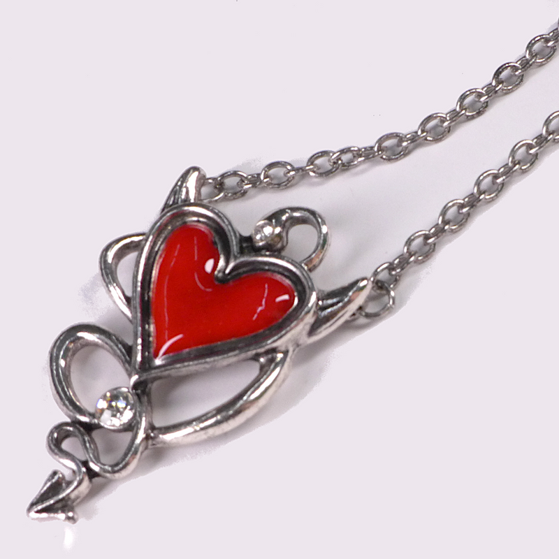 Buy Valentine Red Cubic Zirconia CZ Devil Heart Shape Pendant Necklace For  Women 925 Sterling Silver 16 Inch Online at Lowest Price Ever in India |  Check Reviews & Ratings - Shop The World