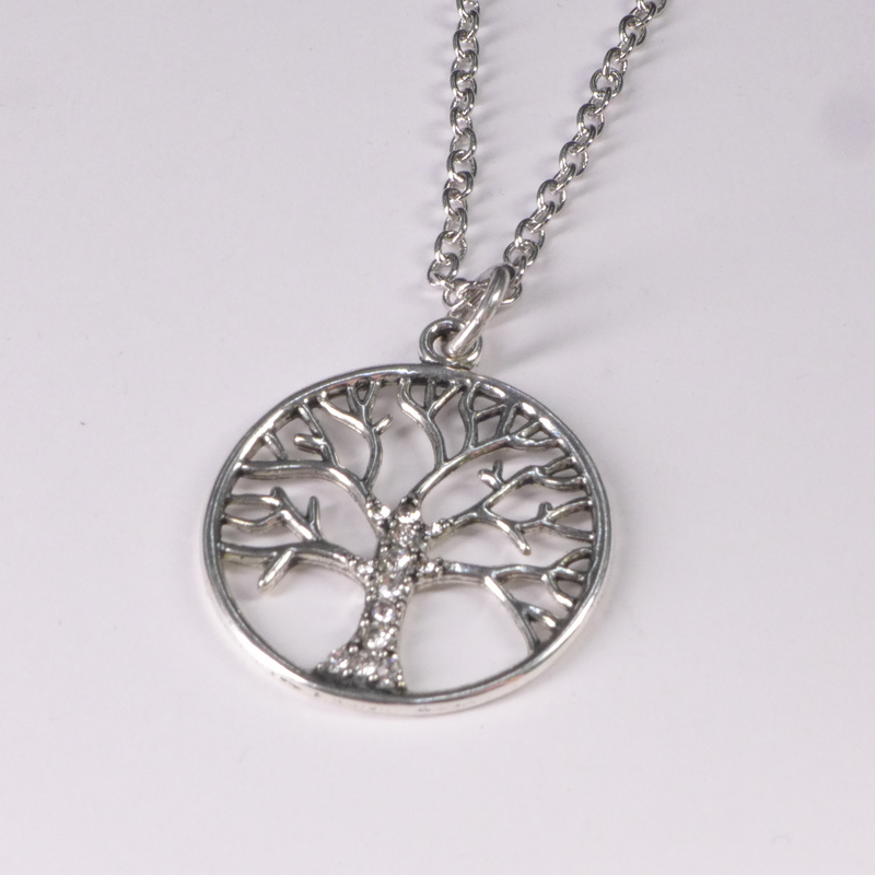Large Tree with Stones Necklace