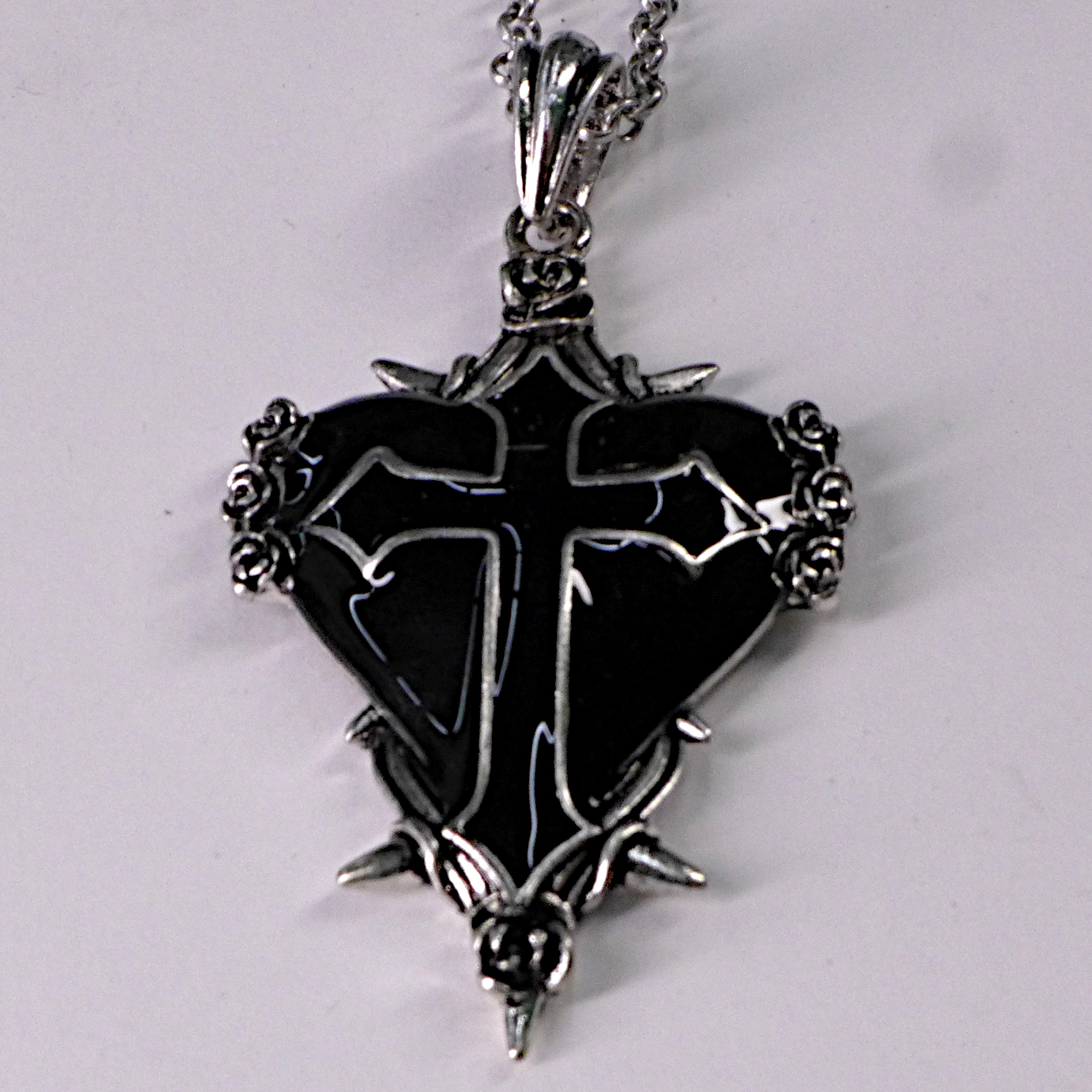 Large black 2025 cross necklace