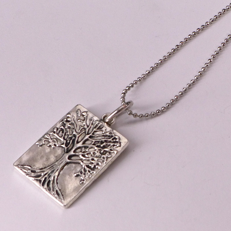 Tree On Rectangle Necklace