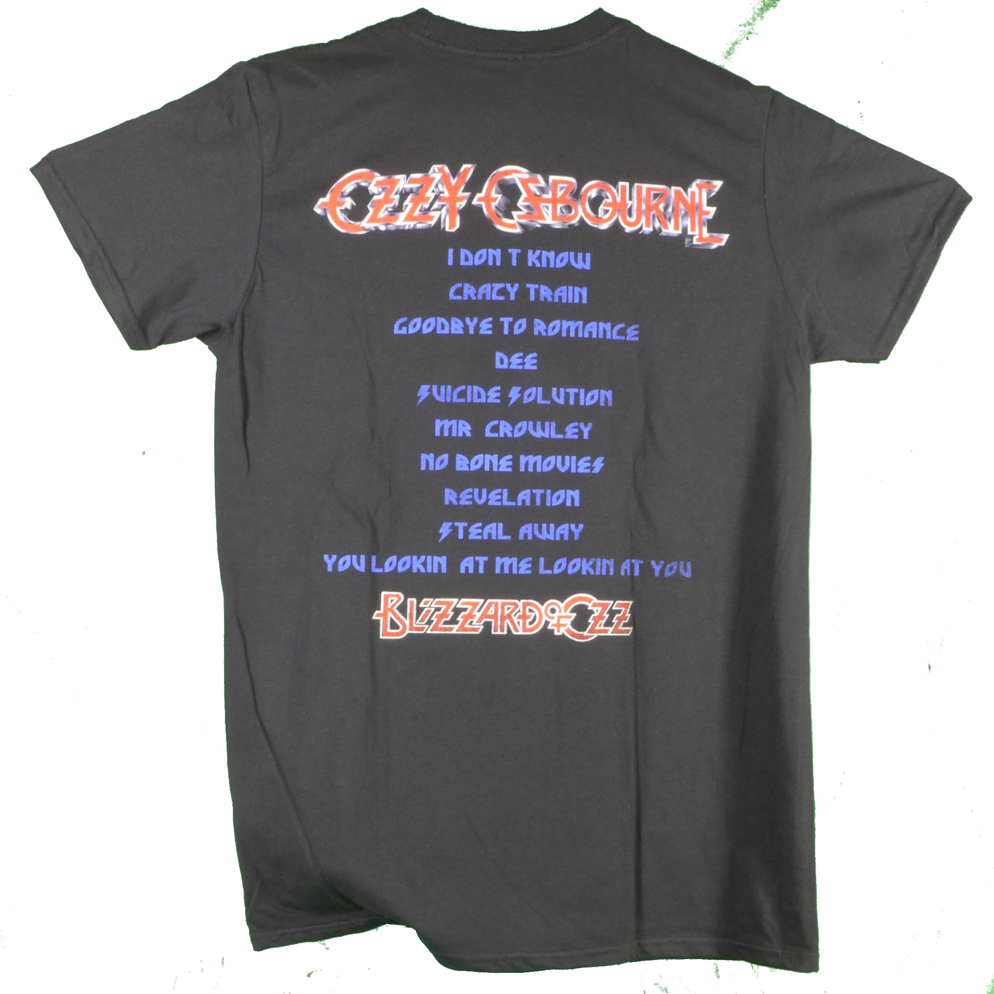 Ozzy Blizzard of Ozz Tracklist T-Shirt