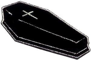 Coffin with Cross Patch