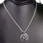 Pentacle Silver In Swirl Necklace