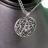 Pentacle Silver In Swirl Necklace