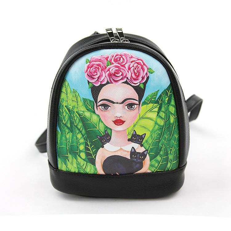 Frida w/Blck Cats Mini Backpack
