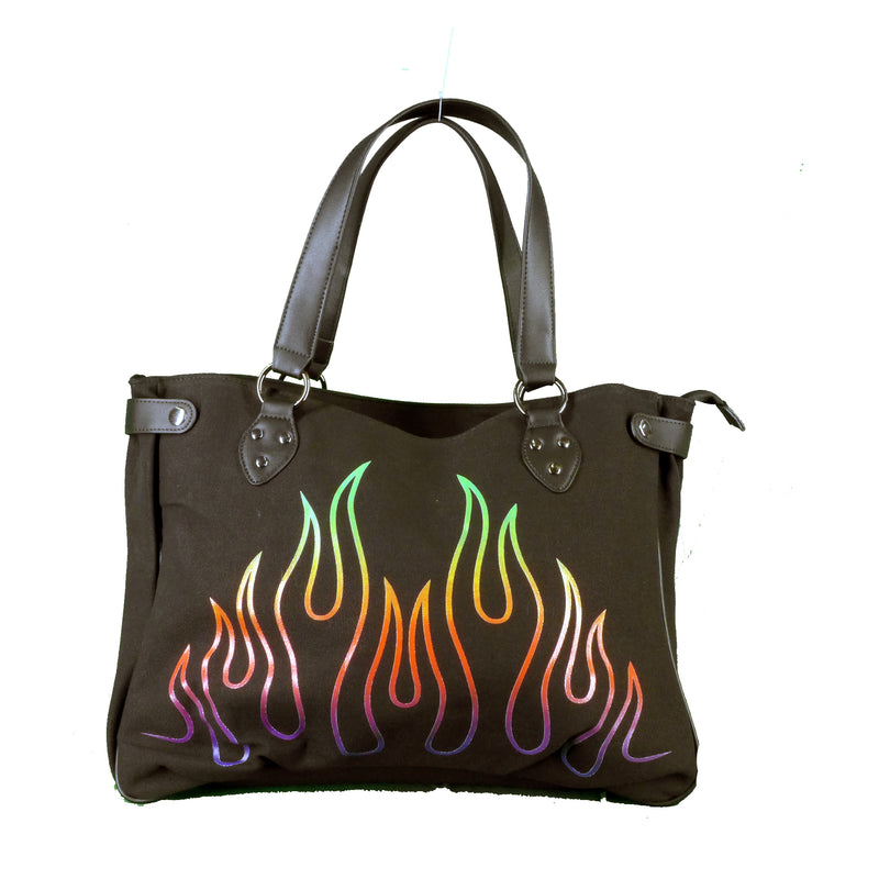 Rainbow Flames Tote