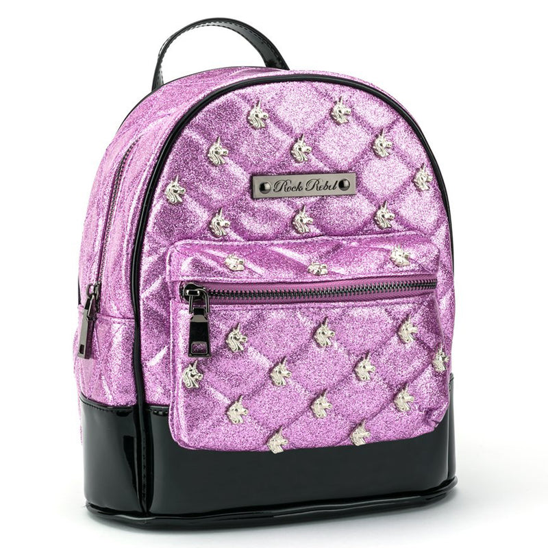 Pink Glitter Unicorn Mini Backpack