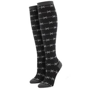 Keep Out Barb Wire Knee High Women's Socks