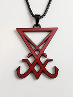Seal of Lucifer 1.5" Red Stainless Steel