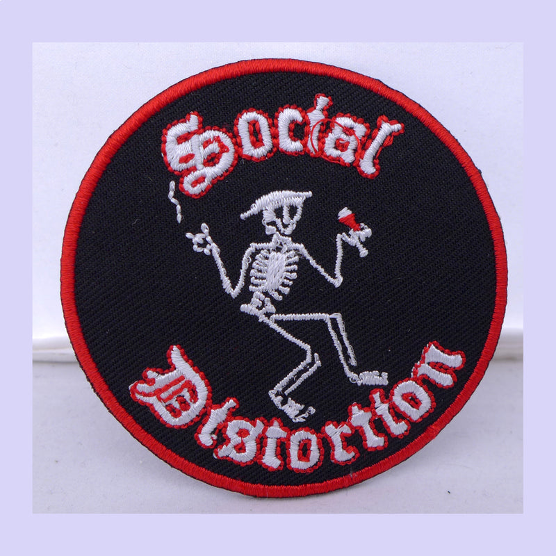 Social Distortion Skelly Round Patch