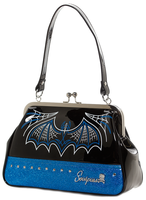 Batty Pinstripe Purse Blue