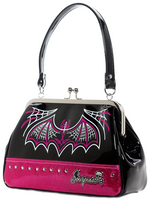 Batty Pinstripe Purse Pink
