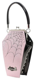 Coffin Sparkle Purse Pink