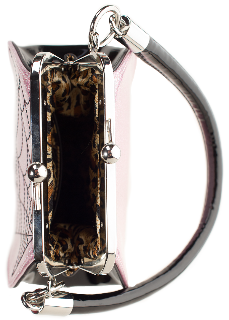 Coffin Sparkle Purse Pink