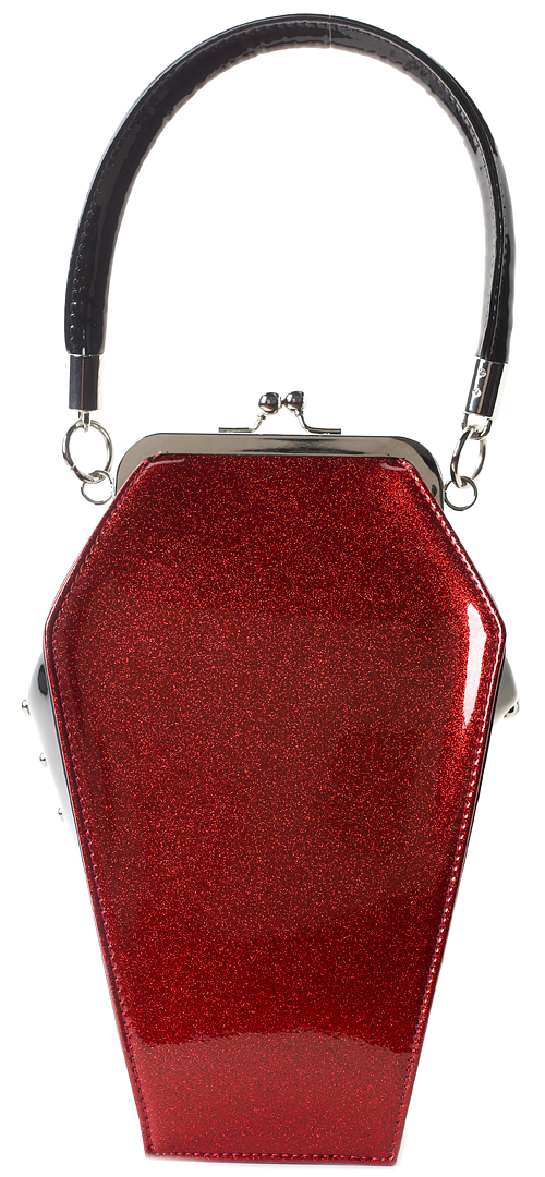 Coffin Sparkle Purse Red
