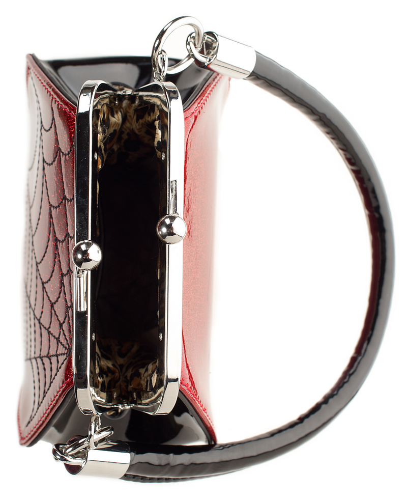 Coffin Sparkle Purse Red