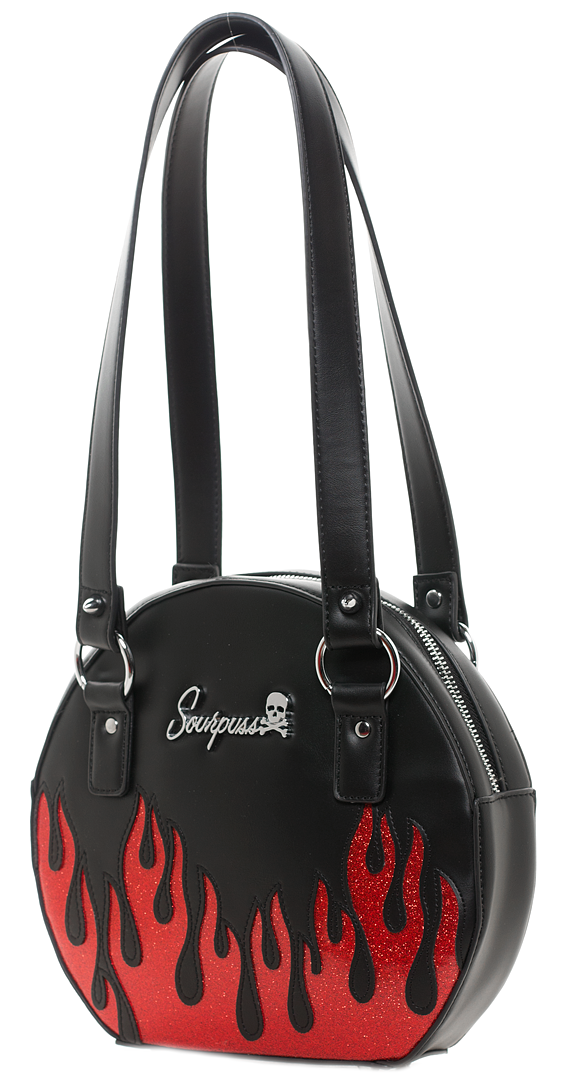 Up in Flames Round Purse