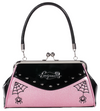 Webbed Widow Purse Black/Pink