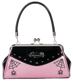 Webbed Widow Purse Black/Pink